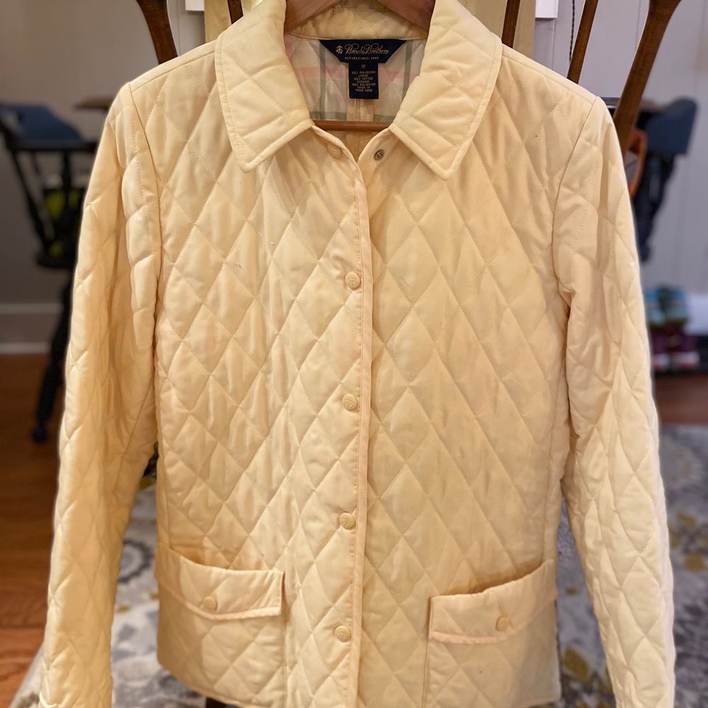 Brooks Brothers Quilted Jacket Plaid Lining S10